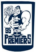 1995 Carlton Prem Stubby Holder Includes POST WITHIN AUSTRALIA